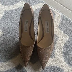 Jimmy Choo Love Glitter Pump, size 7.5